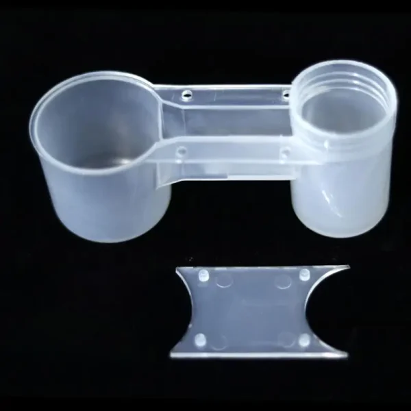 Plastic Pet Bird Drinker Feeder Water Bottle Cup Cat Chicken Pigeon Parrot Hamster Double Nozzle Water Guide For Family Garden
