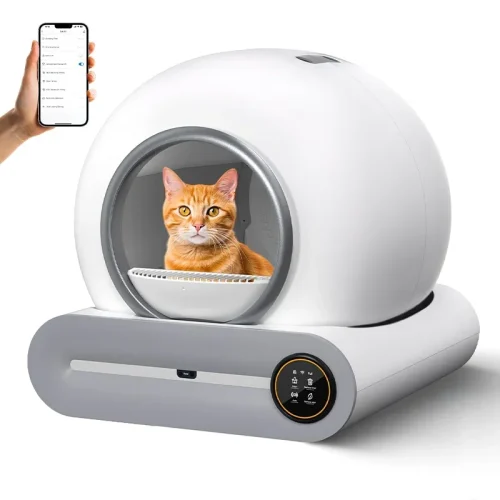 Tonepie Large Capacity Smart Cat Litter Box 65L Automatic Fully Enclosed Self Cleaning Pet Toilet for Multiple Cats/Cats Sandbox