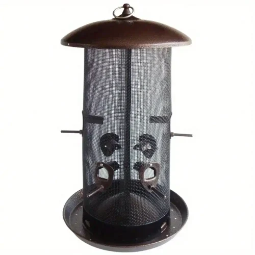 Giant combination screen bird feeder, 10 lb capacity, built-in drain, screw cap design, easy to fill, suitable for bird lovers