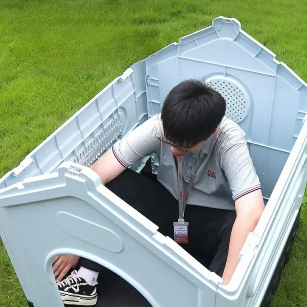 Plastic Doghouse All-season Detachable Washable House Moulding Outdoors Rainproof Sun Protection Big Small Universal Pet Product