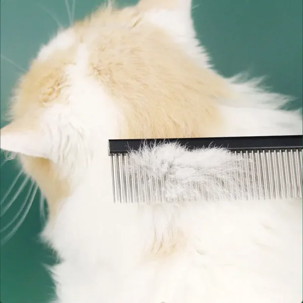 Dog Grooming 2 Row Comb Groomer Cat Stainless Steel Groomer Pets Combs Hairbrush Dog Grooming Combs Dog Hair Care Styling Comb