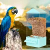 Automatic Parrot Feeder Smart Clear Parakeet Feeder Dispenser Squirrel-Proof Food Container Large Capacity Drinker Cage