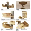 Large Cat Tree House Tower To Floor Adjustable Multi-Level Climbing Toy Cat Climbing Frame Pet Products with Scratching Post