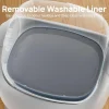 Automatic Self Cleaning Cat Litter Box with APP Control Intelligent Semi-closed Cat Litter Pan Odorless Cat Litter Tray Supplies