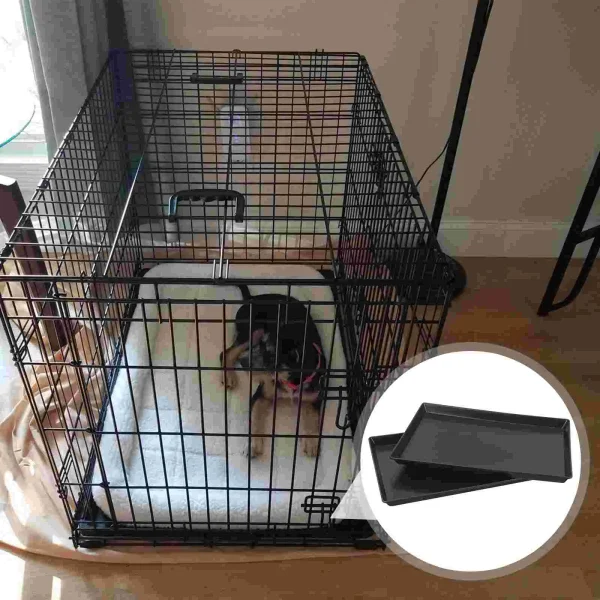 2Pcs Pet Tray Dog Crate Replacement Tray Bird Cage Litter Tray Rabbit Bottom Pan Parrot Potty Tray Cages Pet Products