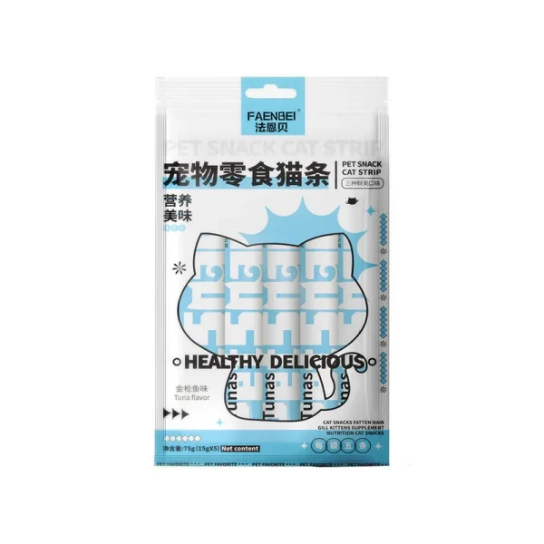 Pet Snacks Cat Strips Young Cat Wet Food Pack Nutrition Chicken Cod Salmon Formula Mixed Flavor Cat Liquid Snacks