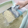 [Easy Use Cat Litter Scoop] Cat Litter Scoop with Waste Bag Holder, Plastic Cat Litter Box Cleaner, Easy Use for All Cat Breeds,