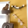 Cat Tree Wall Mounted Cat Climbing Wood Shelves Cat Jumping Platform or Hammock with Stairway for Kitten Playground Furniture
