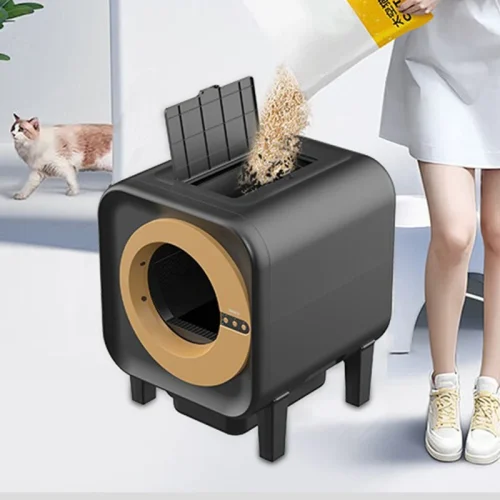 Intelligent Cat Litter Box Pet APP Control Voice Cat Toilet Automatic Feces Shoveling Cat Litter Machine Anti Splash Pet Product