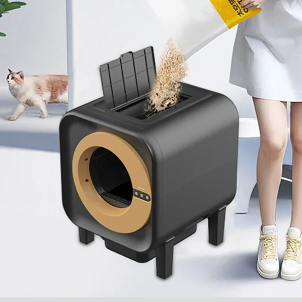 Intelligent Cat Litter Box Pet APP Control Voice Cat Toilet Automatic Feces Shoveling Cat Litter Machine Anti Splash Pet Product