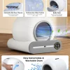 Tonepie 65L Automatic Smart Cat Litter Box Self Cleaning Fully Enclosed Cat Litter Box Pet Toilet Litter Tray English versions