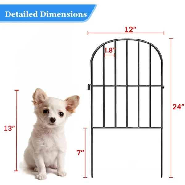 Decorative Garden Black,24 Ft (L) X 24 in (H) Animal, Houses, Kennels