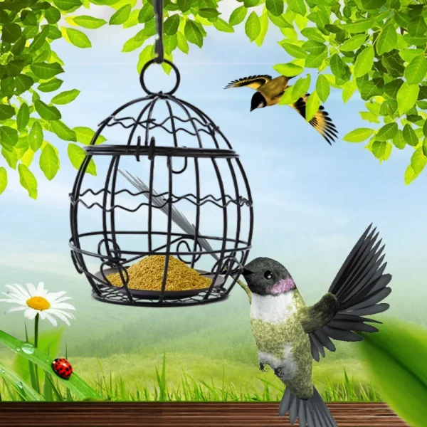 Hanging Bird Feeders Metal Feed Dispense Outdoor Birdcage Feeder Hay Ball Guinea Pig Hamster Rabbit Bird Pet-Keeping Tool