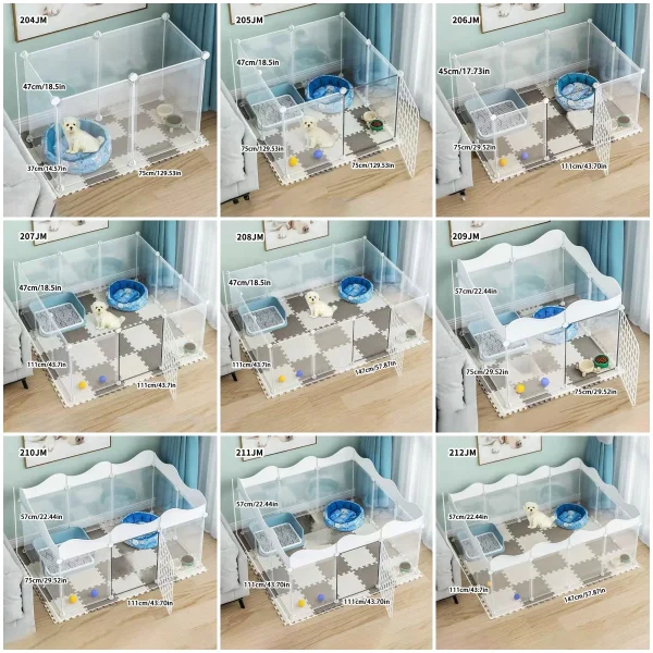Dog Fence Indoor Household Small Size Dogs Fence Teddy Rabbit Pet Isolation Door Guardrail Cat Cage Anti-Jailbreak