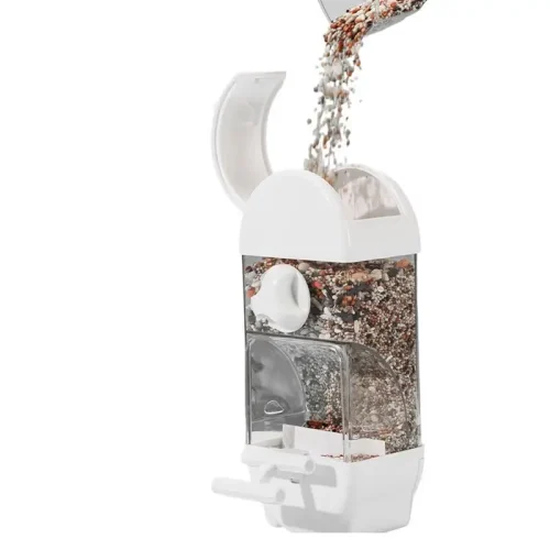 Bird Feeder For Cage Smart Clear Parakeet Feeder House Shaped Bird Feeder Large Capacity Anti Spill Food Container Drinker Cage