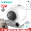 Tonepie 65L Automatic Smart Cat Litter Box Self Cleaning Fully Enclosed Cat Litter Box Pet Toilet Litter Tray English versions