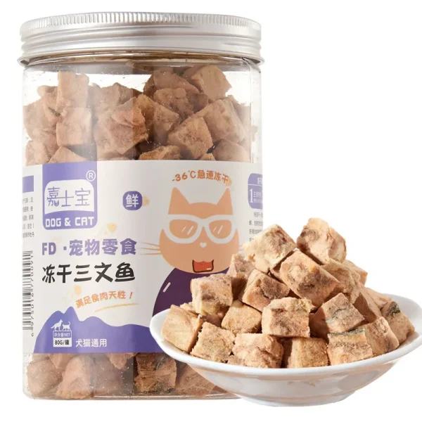 Pet Freeze Dried Chicken Breast Salmon Eel Duck Meat Beef Liver Yolk Granules Rich Nutrition Dog Fat Long Meat Food Cat Snacks
