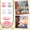 Layered European Bird Layer Tray Tray Fruit Rack Feeder Cake Fruit Double Multifunctional Fruit Plate Tie Storage Baskets