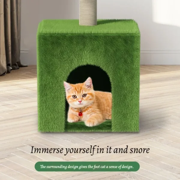 Cat Tree Mushroom Cat Scratching Tree Indoor Sisal Pet Scratch Pillar Climbing Frame Coconut Cat Tree with Interactive Ball