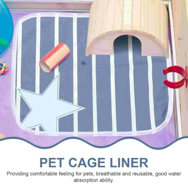 4 Pcs Guinea Pig Pad Washable Pet Pee Pads Hamster Liner Rabbit Oversized for Small Animals Cage Ecological Cotton Liners Mats
