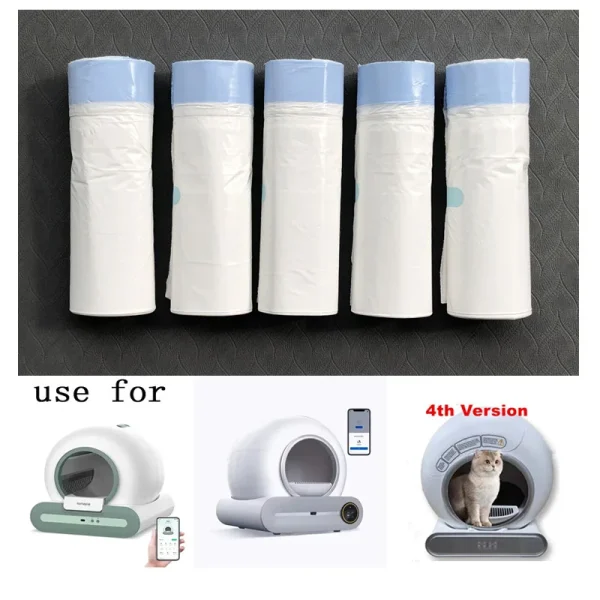 90 Count Cat Litter Bags for Automatic Litter Box Extra-Thick Cat Litter Box Liners for MeoWant/catlink/Tonepie Toilette