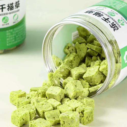 50g Cat Grass Freeze-dried Cat Snacks Easily Remove Hair Nutritional Relief Cat Grass Biscuit Training Reward Cat Treats