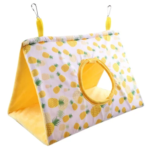 Bird Hanging Hammock for Cage Winter Warm Nest Tent House Hideout Parrot Snuggle for Sleeping Playing & Rest D0LD