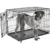 Dog House for Dogs Partition Doghouse New and Enhanced Double-door Dog Cage Including Leak-proof Plate Floor Protection Feet Pet