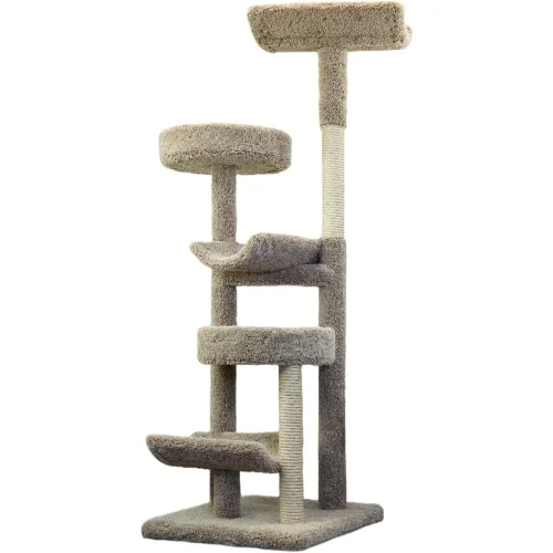Natural Beauty Multiple Perch Cat Tree, Cat Tree with Scratch Post for All Cat Breeds, Indoor Gym with Perches, Sturdy Wood