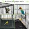 53 Inch Flight Bird Cage Large Wrought Iron Parrot Cage w/ Rolling Stand 2 Color
