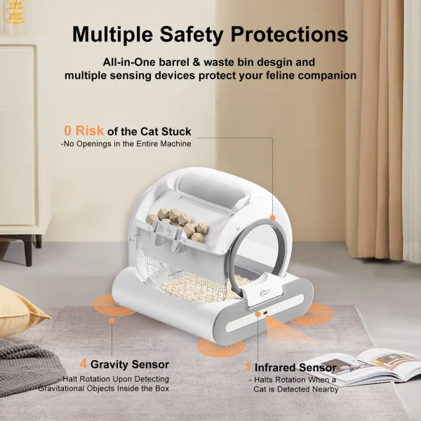 DOEL Automatic Cat Litter Box Self Cleaning with App Control & Cat Litter Mat Smart Cat Toilet for Multiple Large Cats