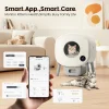 Extra Large Automatic Litter Box Self Cleaning for Multiple Cats, Odor-Free, App-Controlled, Ambient Light Waste Disposal