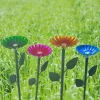 4 Pack Bee Watering Station Bird Cups for Garden Metal Bird Water Feeder with Flower Design Colorful Butterfly Bath Bowl Bee Cup