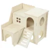 Delicate House Large Rabbit Hideout Wooden Cages Guinea Pig Houses and Hideouts