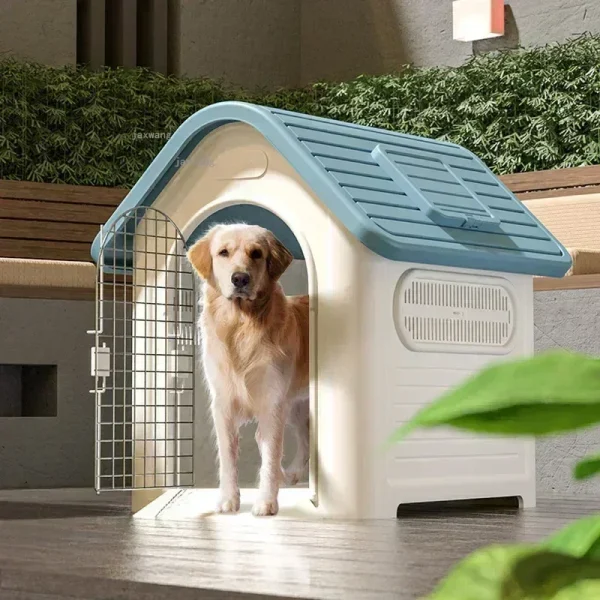 Home Balcony Plastic Dog Houses Kitten Villa Four Seasons Universal Pet Kennels Outdoor Rainproof Medium Large Small Dogs Cage