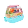 Creative Artificial Aquarium Toy Cartoon Light Up LED Light Up Tank Electric Lovely Music Interactive Aquarium Toys Home