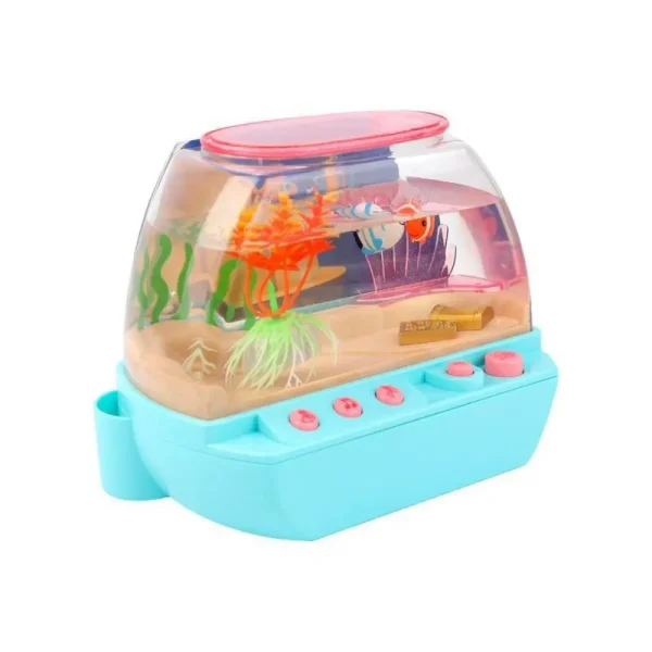 Creative Artificial Aquarium Toy Cartoon Light Up LED Light Up Tank Electric Lovely Music Interactive Aquarium Toys Home
