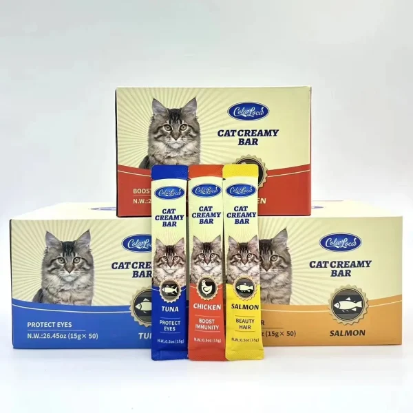 Hot sale Cat Treat Strips Cat Snack Bar Pet Creamy Bar for Cats Wet Pet Food OEM ODM