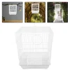 Iron Birdcage White Portable Wire Parrot Cage For Outing Pet Bird Cage Breathing Space Bird Cages Nests Pet Products