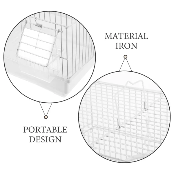 Birdcage Travel Cockatiel Outdoor Carrier Small Iron Wire Parrot Cages for Birds