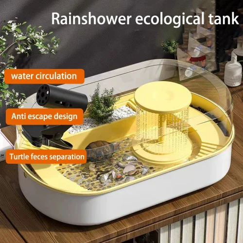 Water and land landscape turtle tank household tabletop ecological tank self circulating Special water tank for turtle breeding