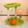 Flower Cat Tree for Indoor Cats, Small Cat Tower with Sisal Scratching Post Plush Fluffy Balls Cat Toys Pet Furniture