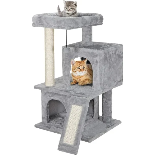 Cat Tree Tower with Scratching Posts - Kittens House Furniture Trees