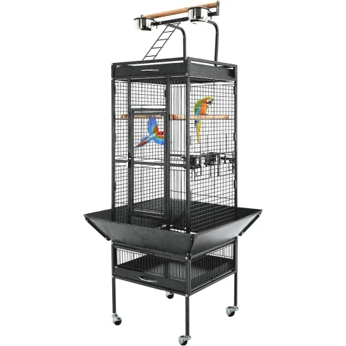 Bird Cage Large Wrought Iron Parrot Cage for Cockatiel,Conure,Lovebird,Parakeets Bird House