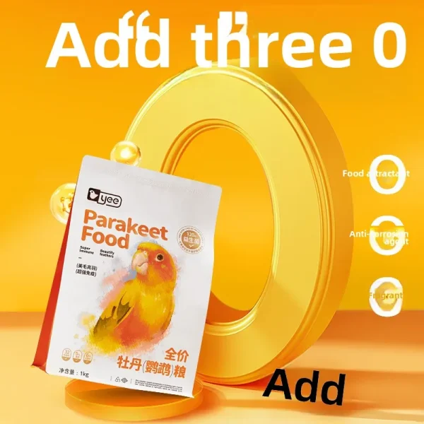 YEE Lovebird & Parrot Food - Nutrient-Rich Pellets with Canary Seeds & Dried Fruits | Diet for Sun Conure,Cockatiel&Small Birds