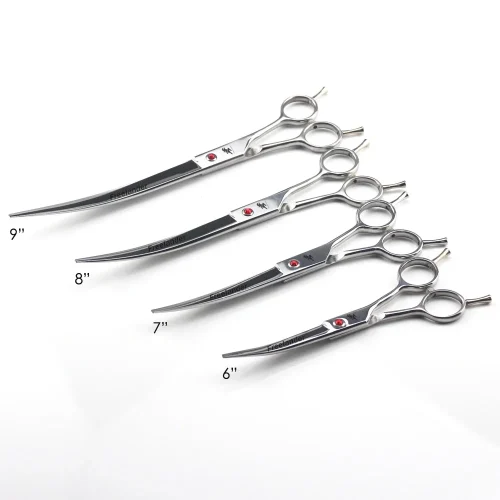 9inch 8" 7.0" Professional Japan Stainless Steel Pet Grooming Scissors Curved Hair Scissors For Cat And Dog Barber Shears