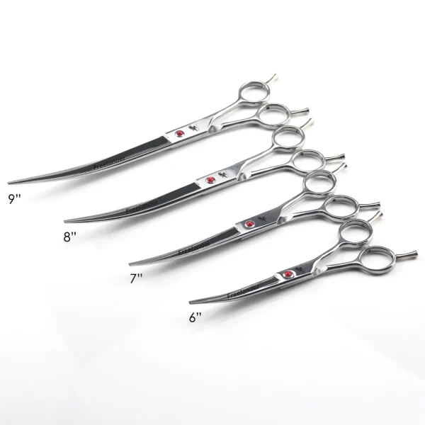 9inch 8" 7.0" Professional Japan Stainless Steel Pet Grooming Scissors Curved Hair Scissors For Cat And Dog Barber Shears