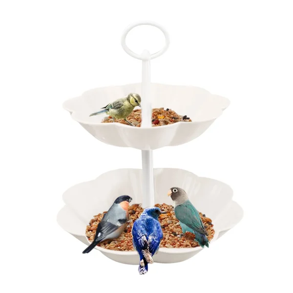 Layered European Bird Layer Tray Tray Fruit Rack Feeder Cake Fruit Double Multifunctional Fruit Plate Tie Storage Baskets