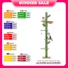 Cat Tree 5-Tier Floor to Ceiling Cat Tower Cactus Tall Climbing Tree with Scratching Post Hammock Dangling Ball for Indoor Cats