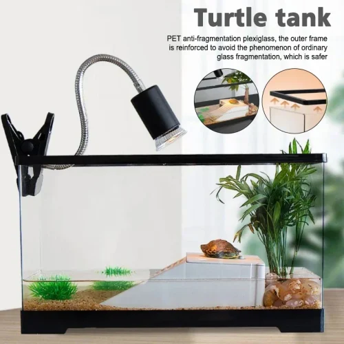 High Definition Transparent Acrylic Turtle Tank Case Plastic PET Anti DropAquarium Reptile Breeding Box Turtles Habitat